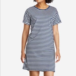 Eddie Bauer Indigo t-shirt dress Large NWT